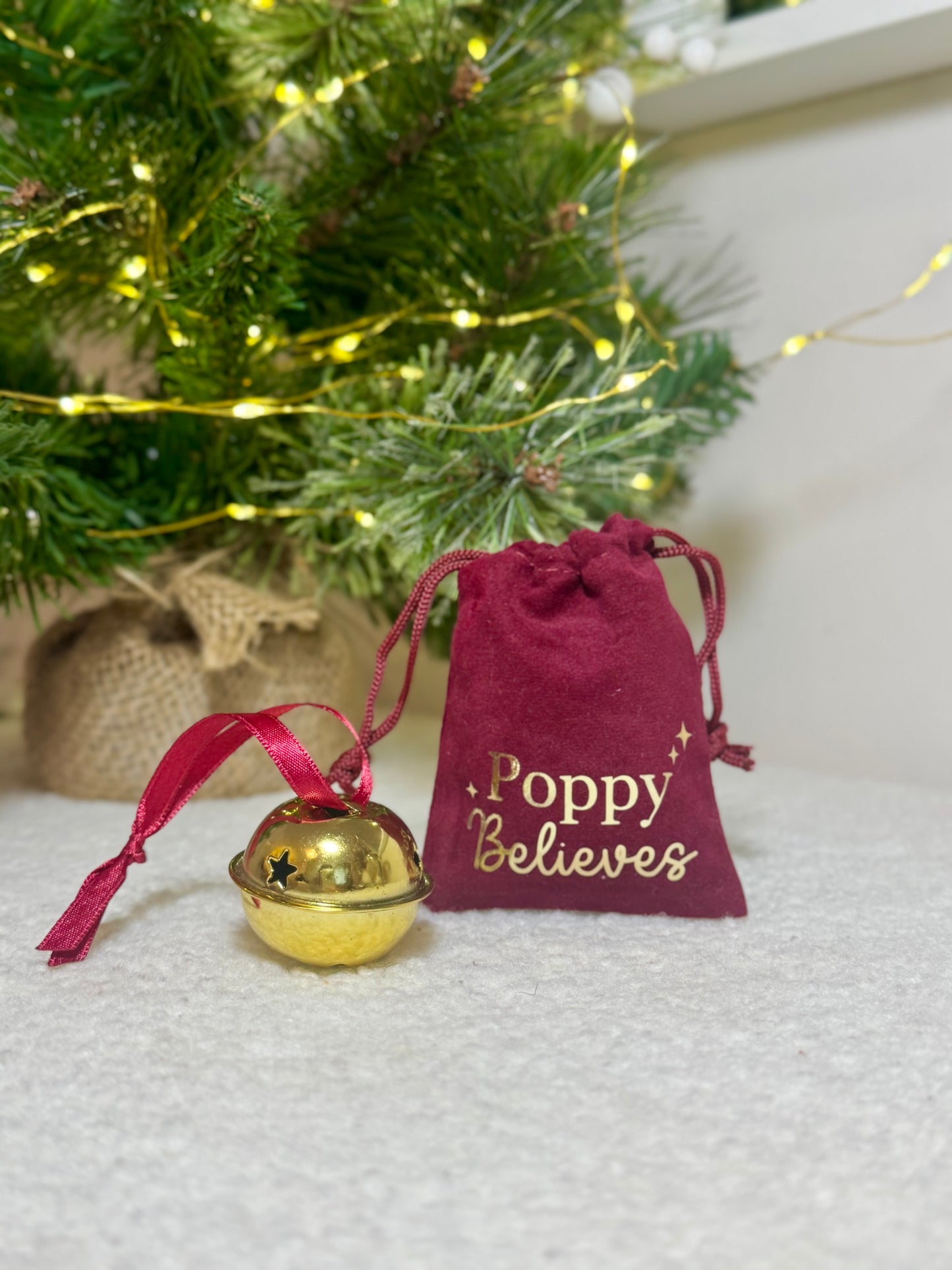 Believe Bell with Personalised Velvet Pouch