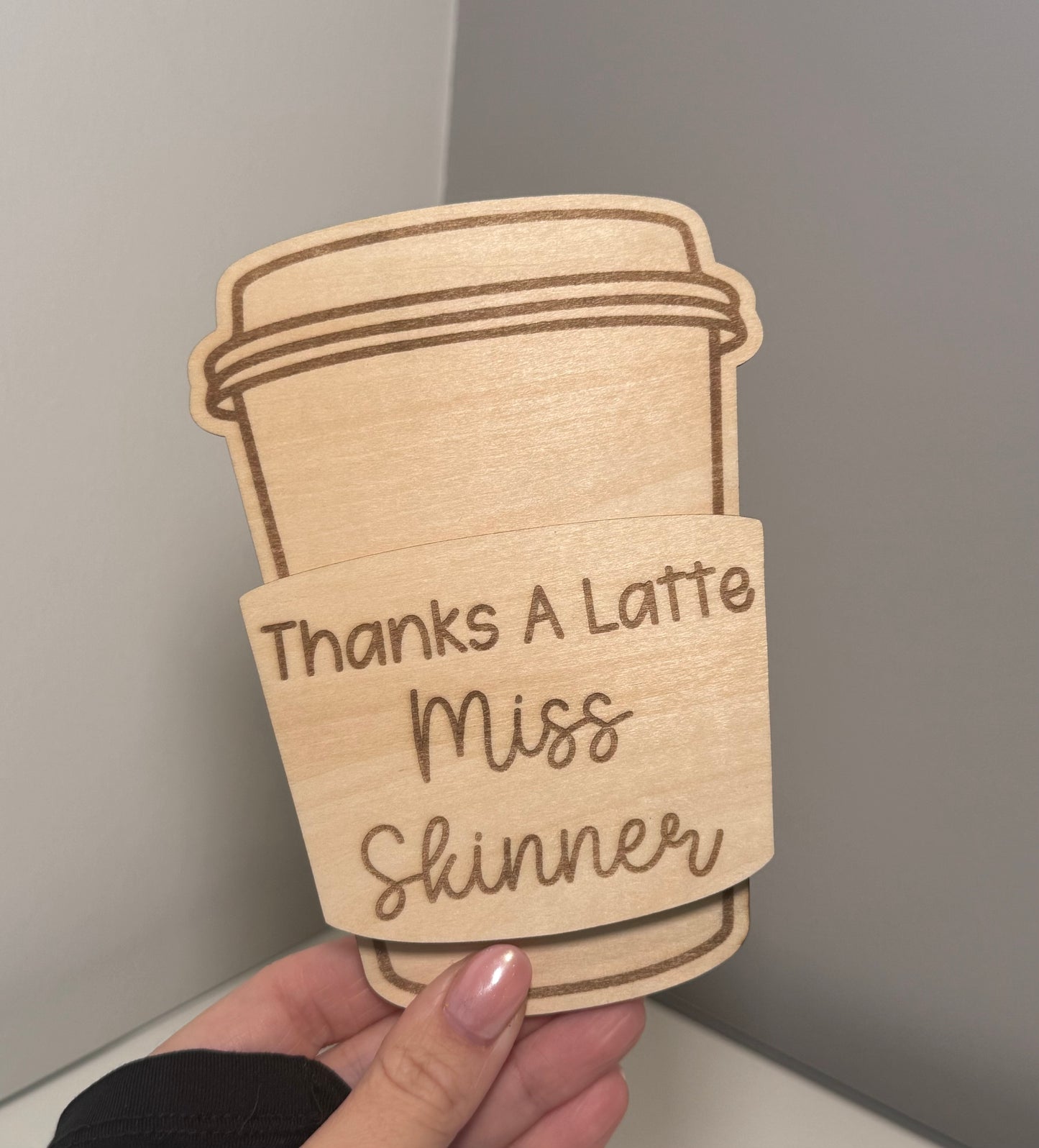 Personalised Coffee Voucher Holder