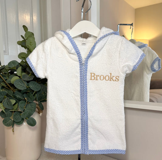 Boys Hooded towelling robe