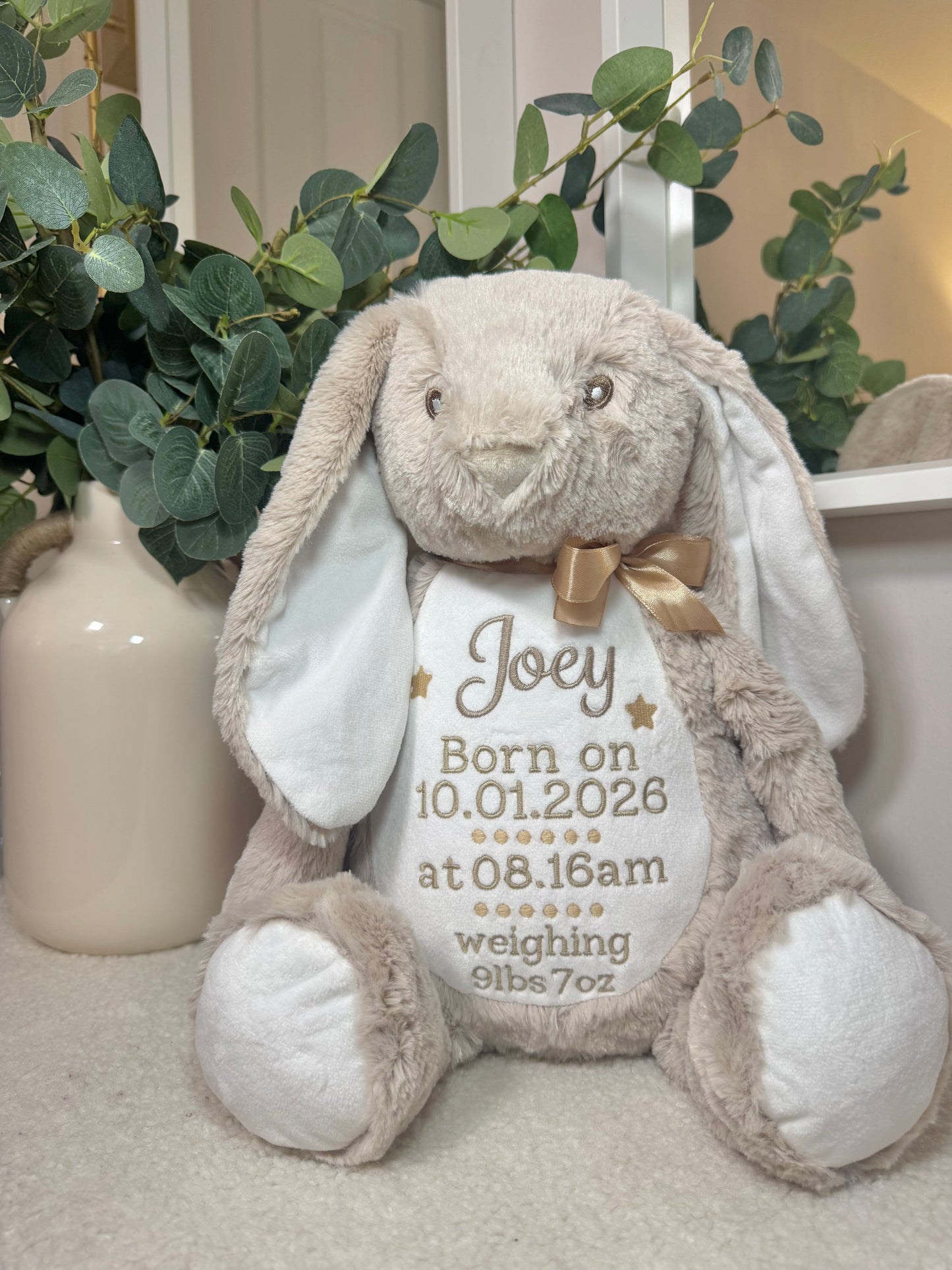 Personalised Bunny 45cm Deluxe - Beige