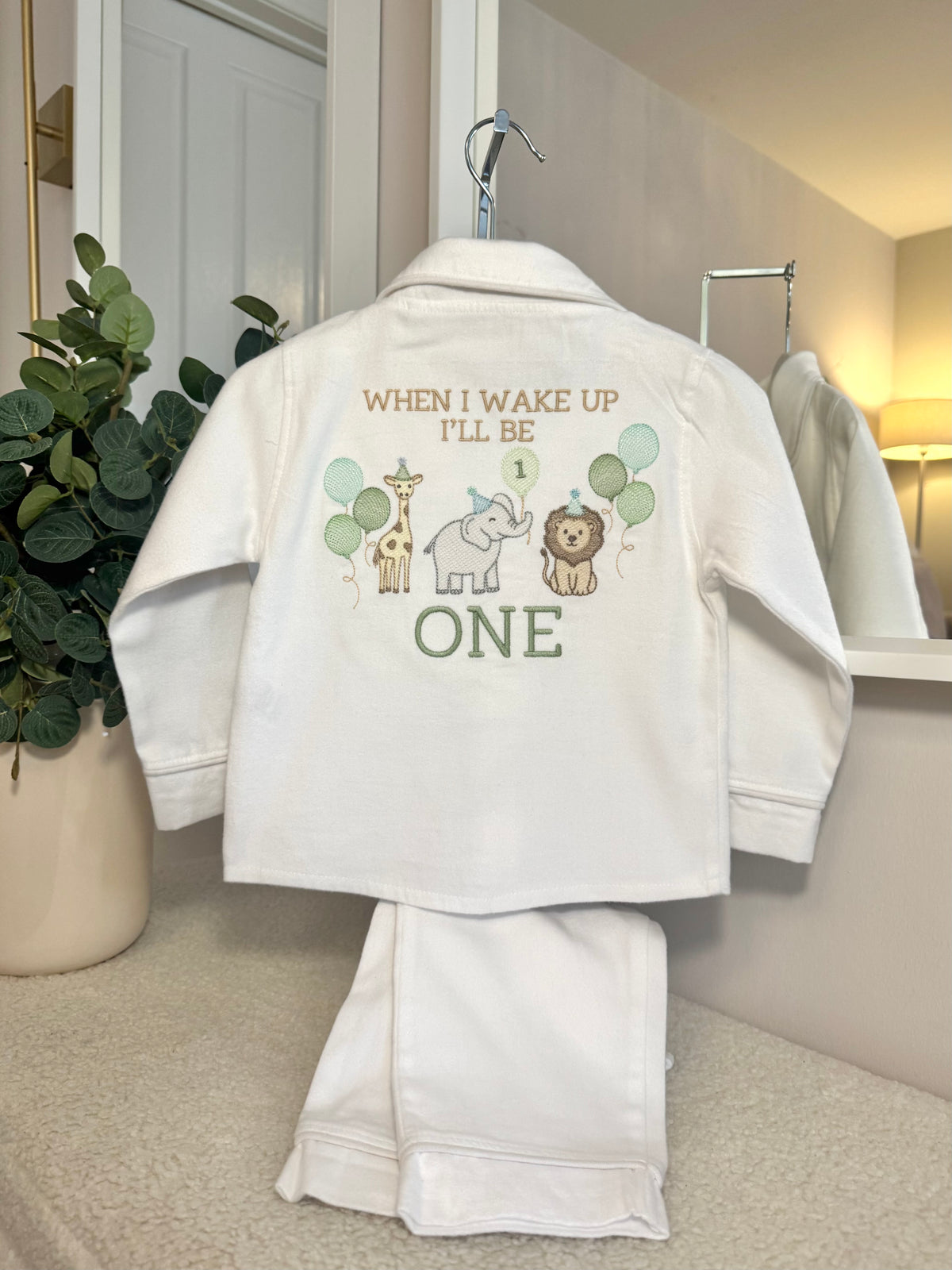 Personalised Safari Animal Birthday Pjs