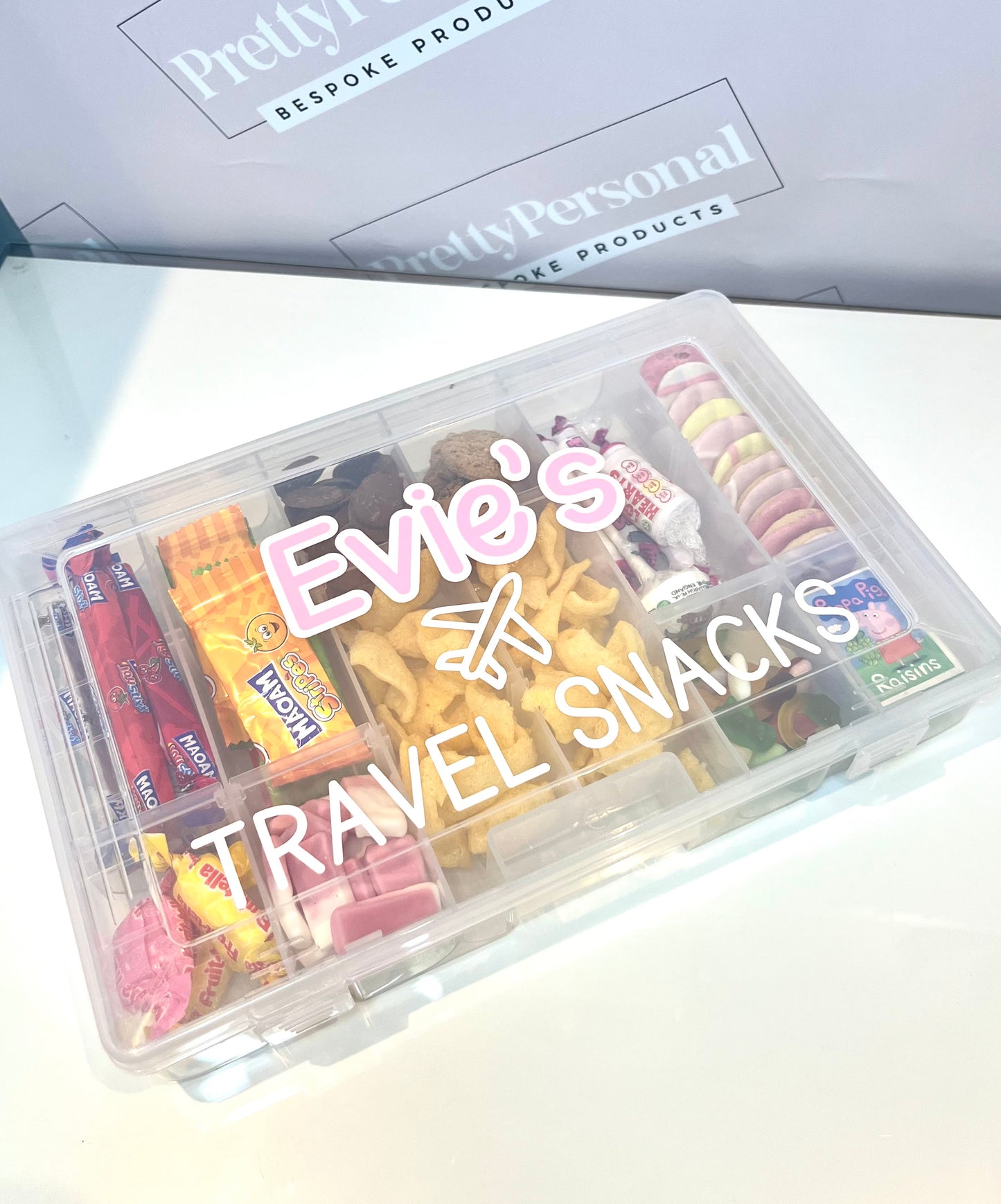 Personalised Travel Snacks Box