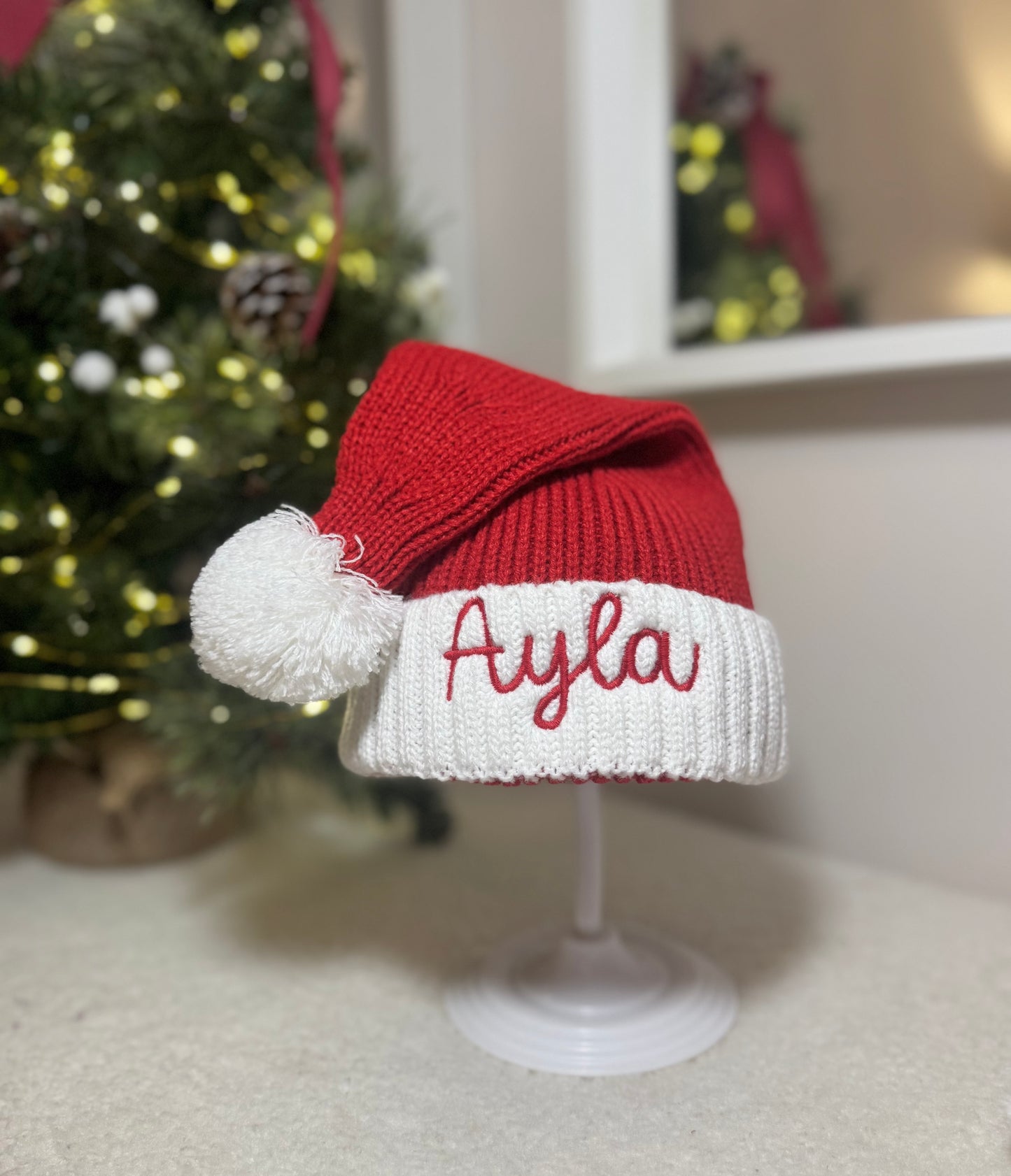 Knitted Baby Santa Hat