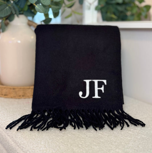 Personalised Luxury Scarf - Black