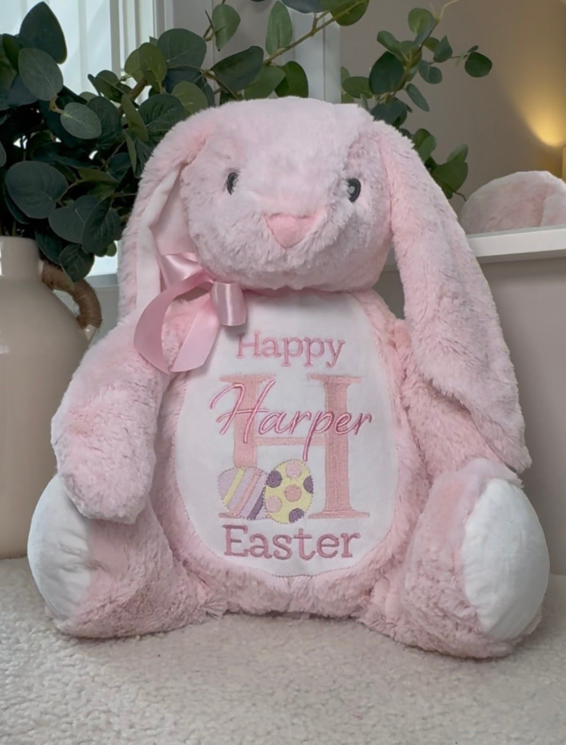 Personalised Easter Bunny 45cm Deluxe - Pink