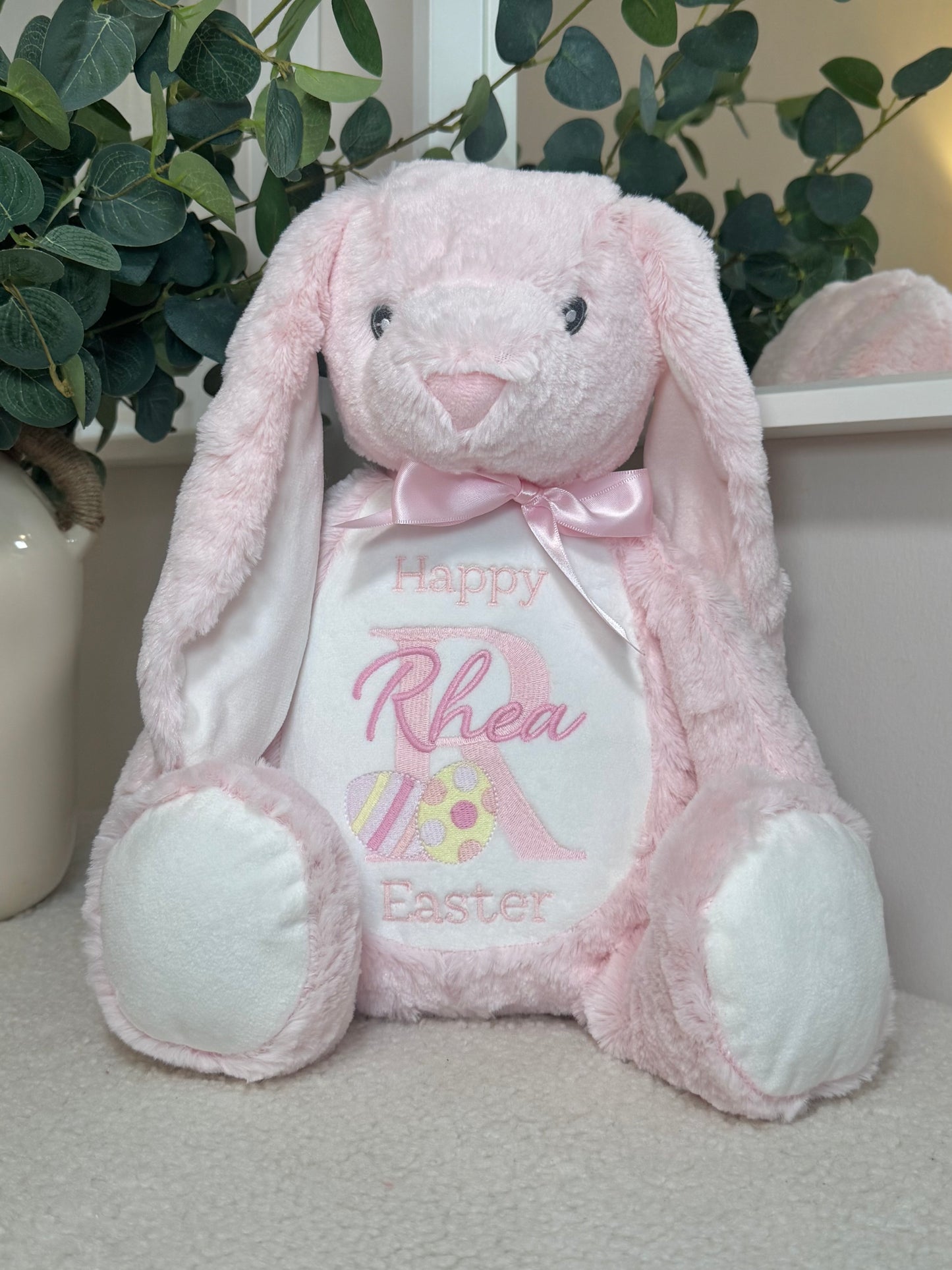 Personalised Easter Bunny 45cm Deluxe - Pink