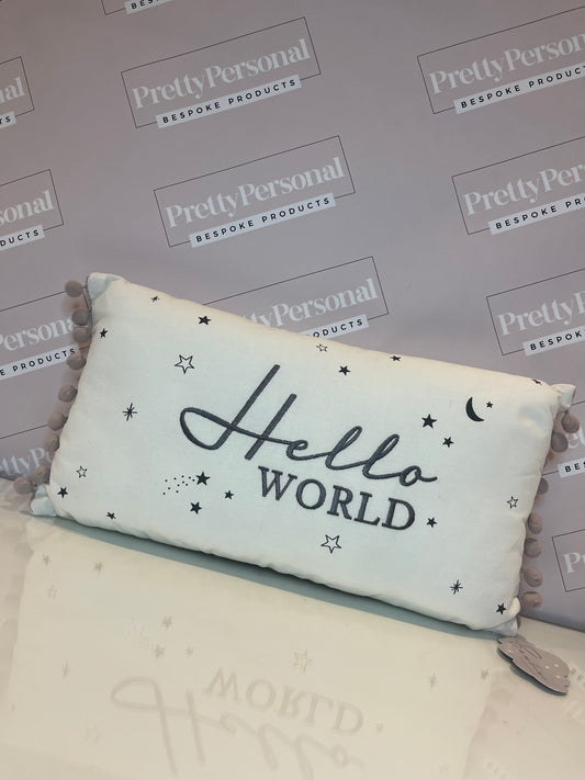 Hello World Decorative Cushion