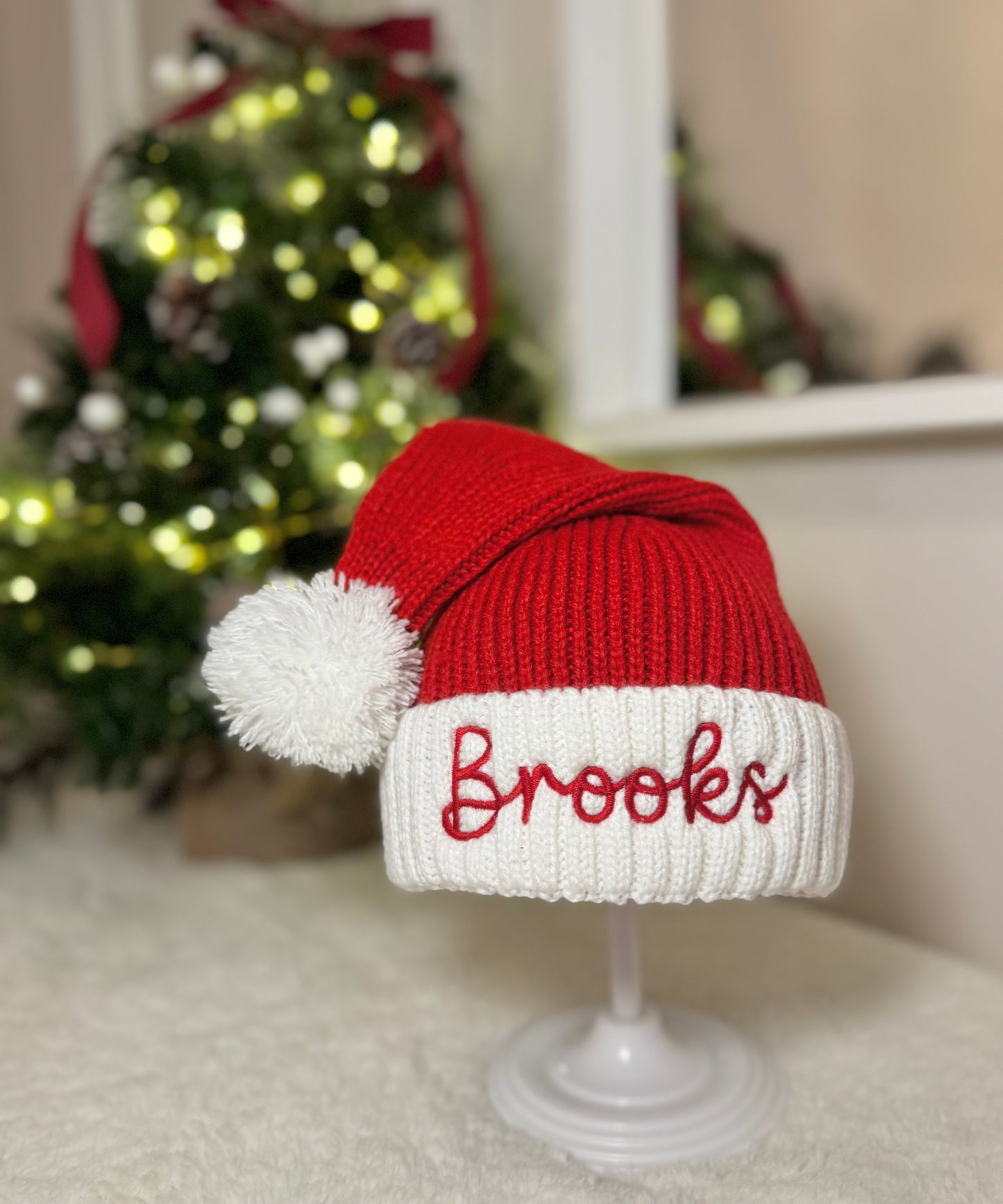 Knitted Baby Santa Hat