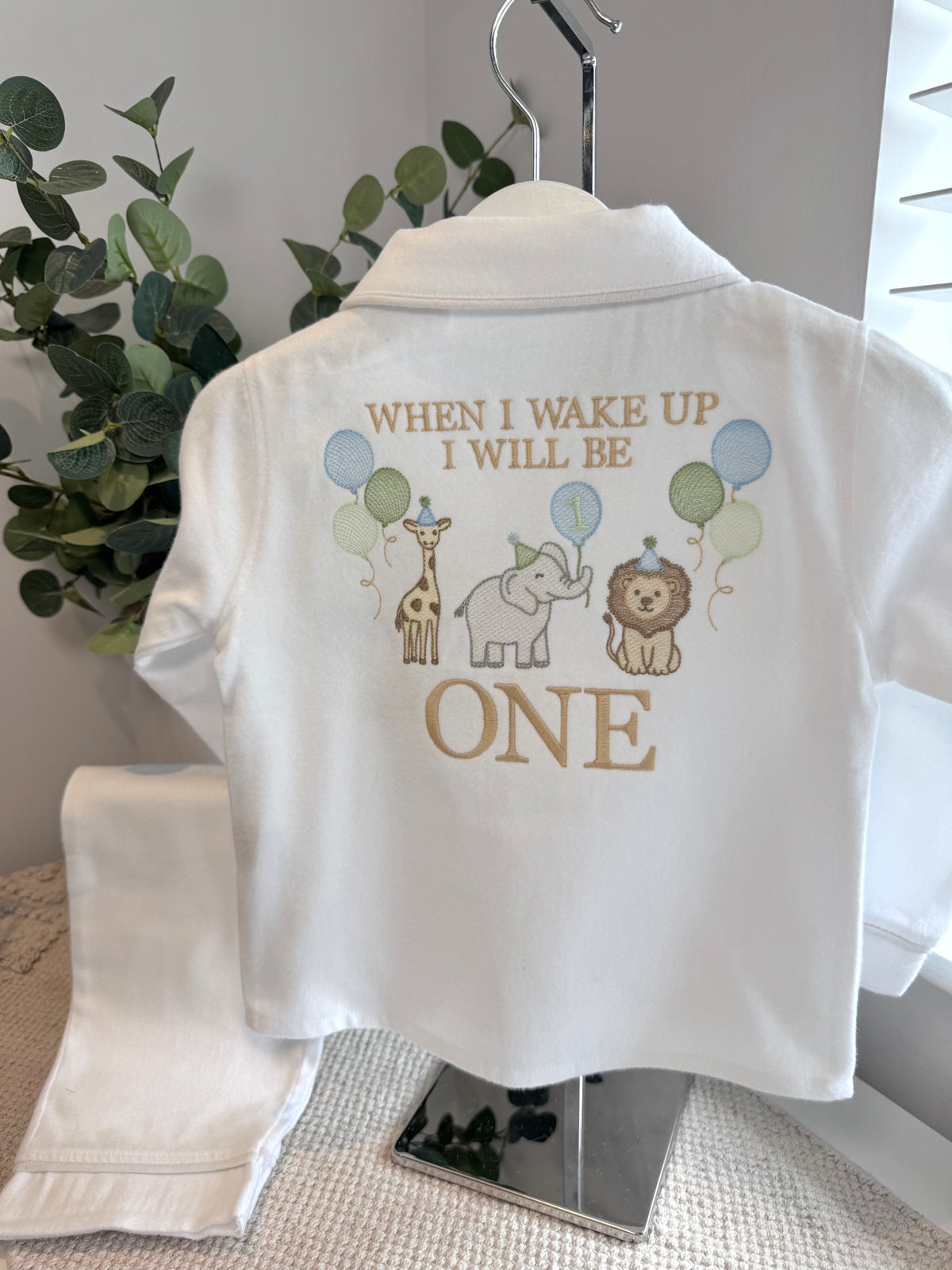Personalised Safari Animal Birthday Pjs