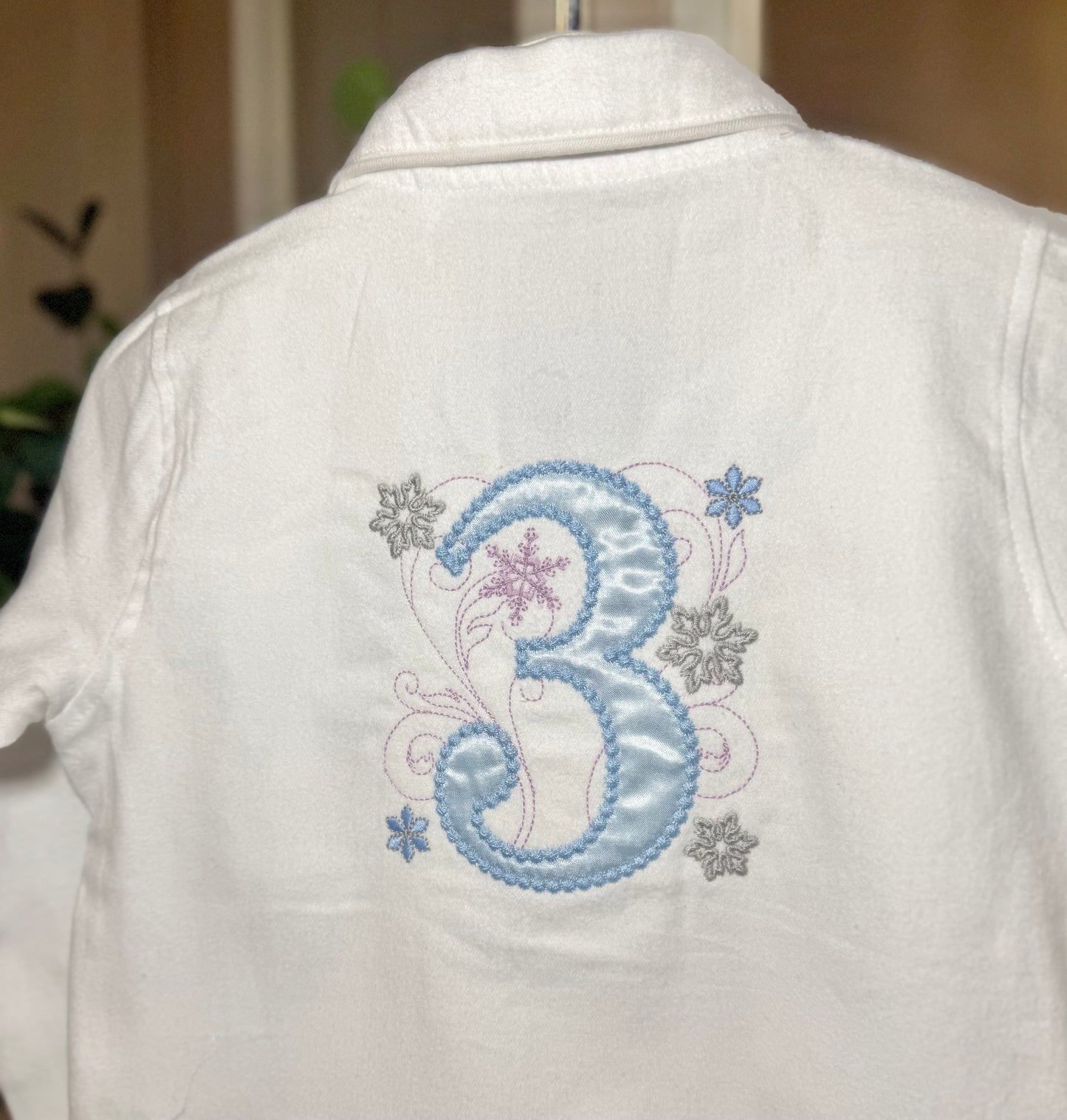 White Brushed Cotton PJs - Fully customisable - Frozen theme