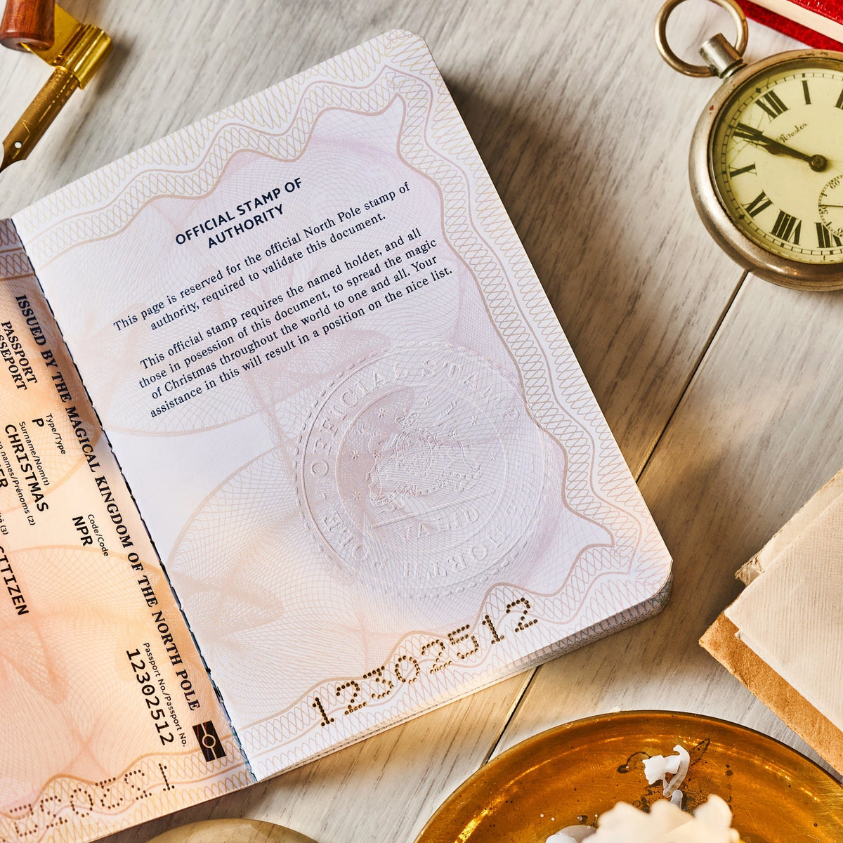 Santa Claus Christmas Passport & Stocking Filler