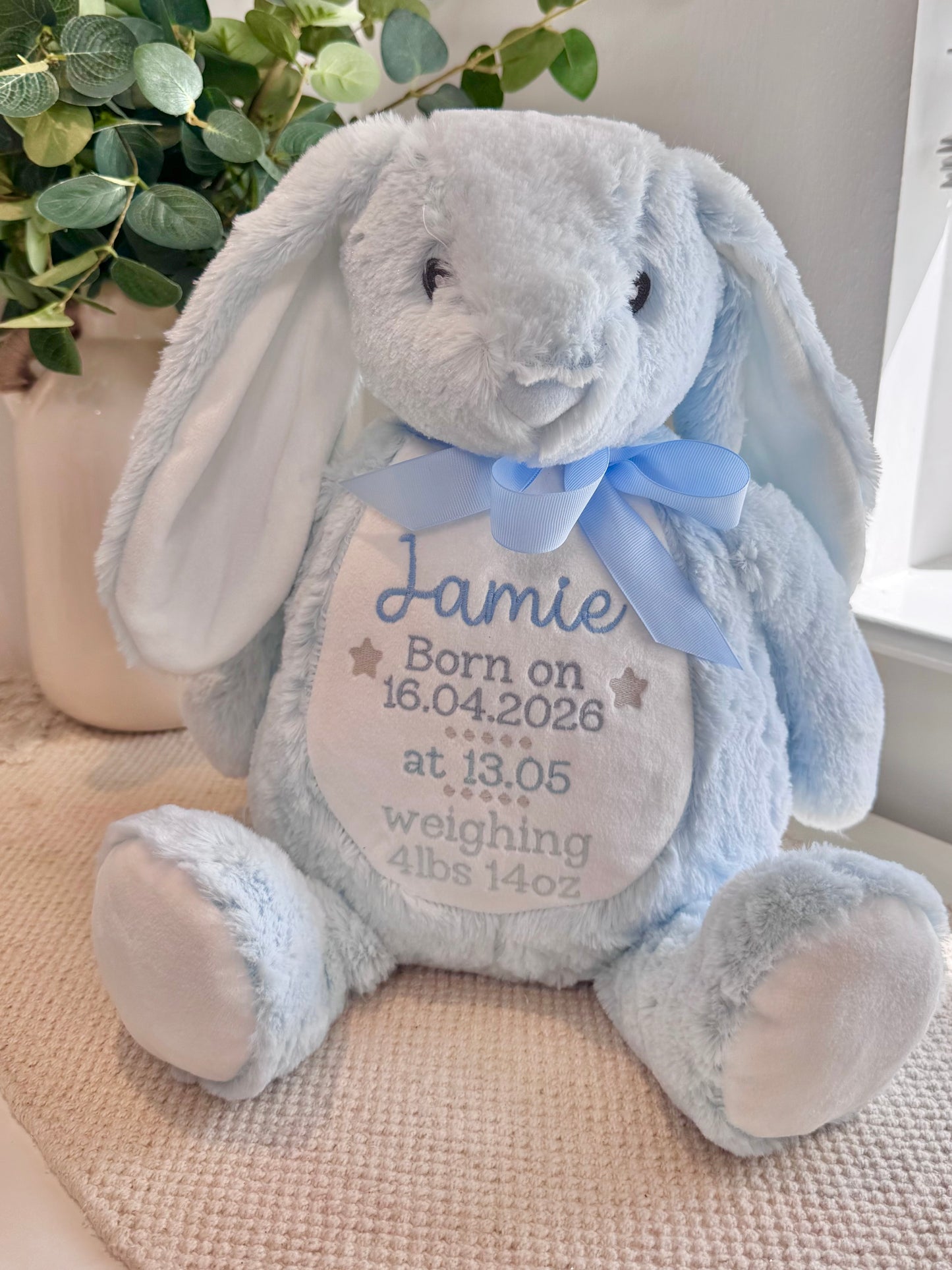 Personalised Bunny 45cm Deluxe - Blue