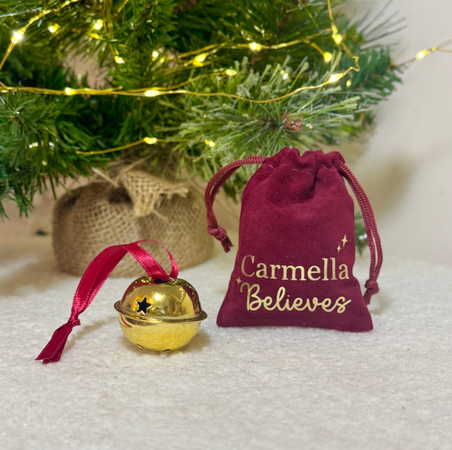 Believe Bell with Personalised Velvet Pouch